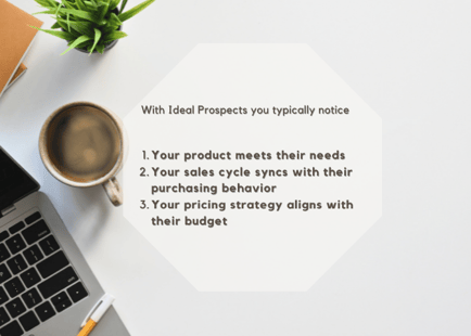 Your product meets their needs Your sales cycle syncs with their purchasing behavior Your pricing strategy aligns with their budget
