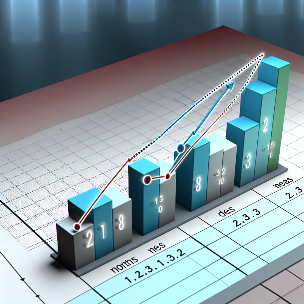 A graph showing upward trends in sales and custome